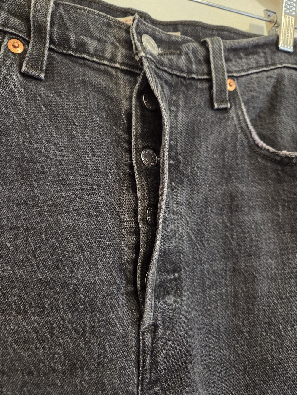 Levi's Black Ribcage Straight Jeans - Picture 3 of 10